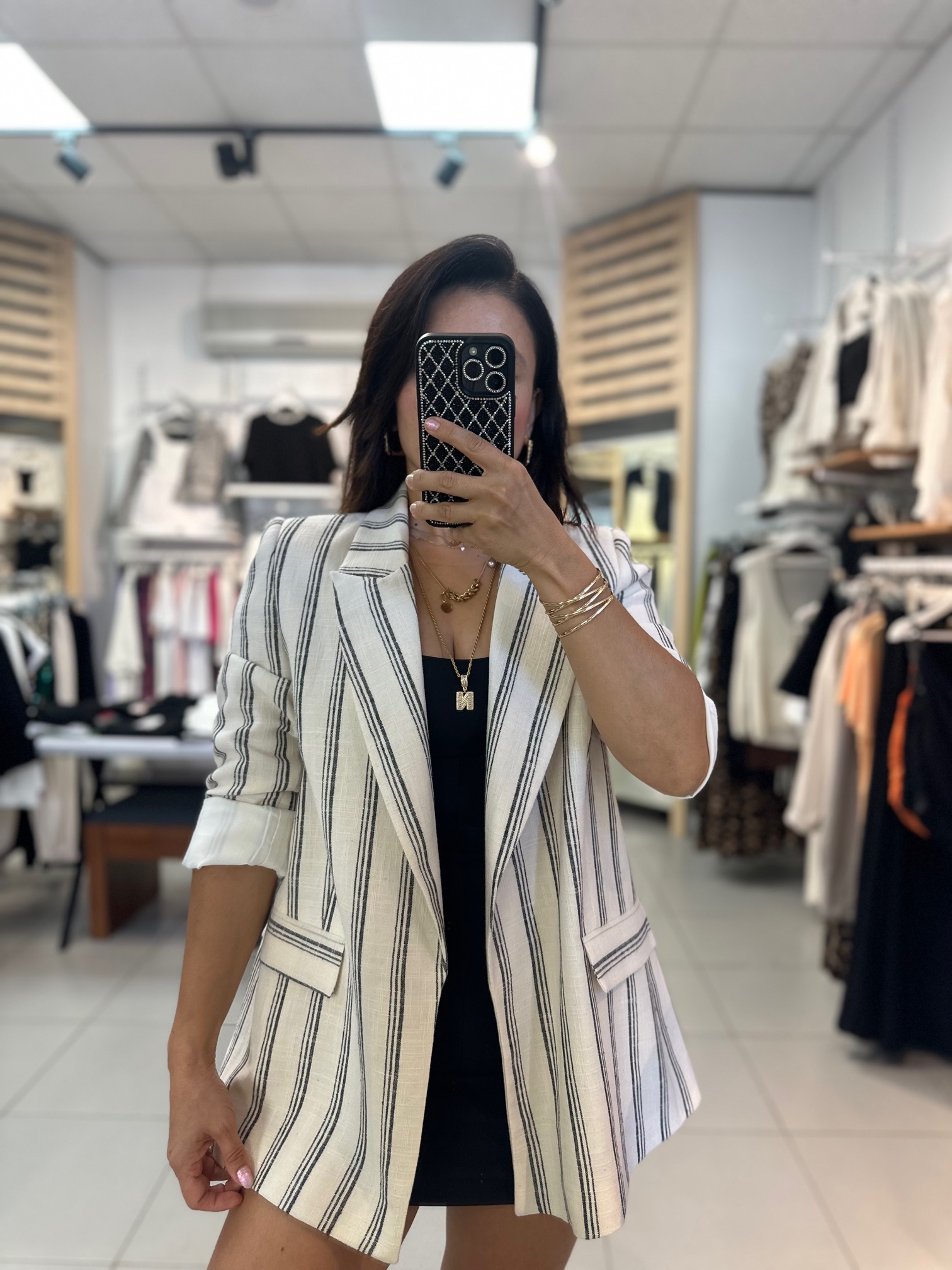 Keten Oversize Blazer Ceket