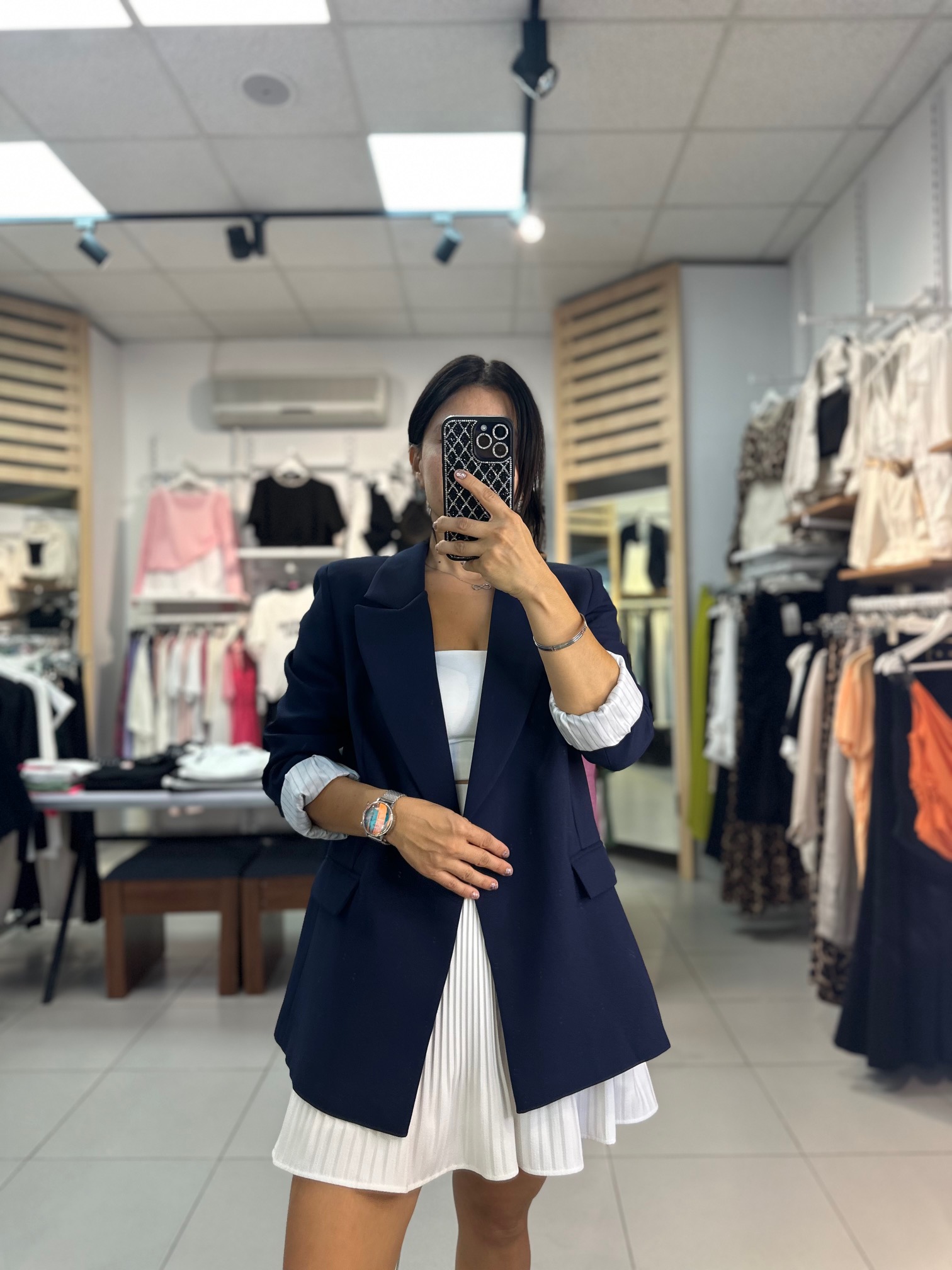 Lacivert Oversize Blazer Ceket